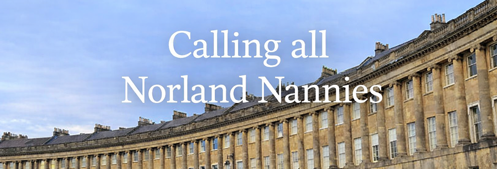 “Calling all Norland Nannies text overlaid on the Royal Crescent in Bath, promoting private nanny career opportunities with Eden Private Staff.”