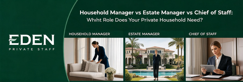Household Manager vs Estate Manager vs Chief of Staff | Eden Private Staff